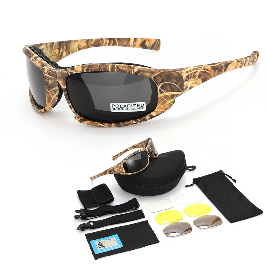 

JSJM Outdoor Shooting Goggles Z87 Windproof CS Game Fishing Glasses Polarized Sports Glasses