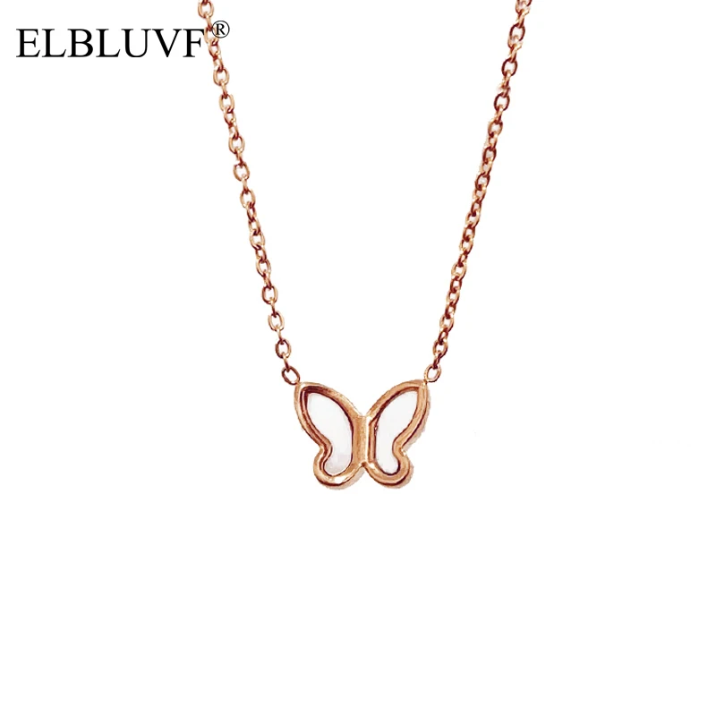ELBLUVF Free Shipping Korean Style Stainless Steel 18K Gold Rose Gold Plated Shell Animal Butterfly Necklace For Women
ELBLUVF Free Shipping Korean Style Stainless Steel 18K Gold Rose Gold Plated Shell Animal Butterfly Necklace For Women