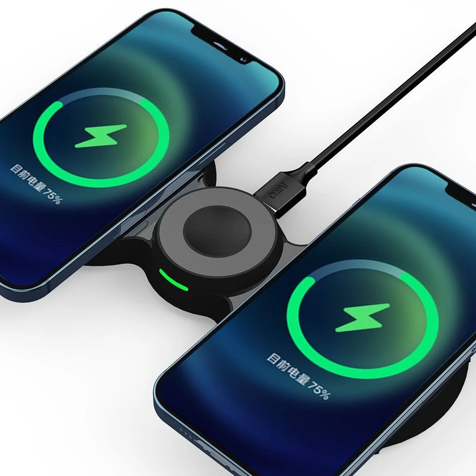 New product 15W wireless charger 3-in-1 wireless charger for Huawei Apple Watch flat magnetic wireless charger
New product 15W wireless charger 3-in-1 wireless charger for Huawei Apple Watch flat magnetic wireless charger