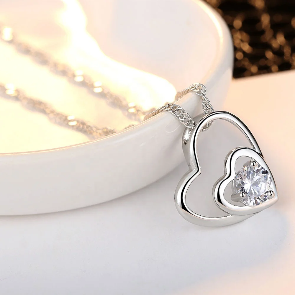 Heart Earrings Exquisite Jewelry Set Diamond Love Clavicle Necklace and Earring Set 3 Piece Set of Cubic Zirconia for Girls, Picture shows
Heart Earrings Exquisite Jewelry Set Diamond Love Clavicle Necklace and Earring Set 3 Piece Set of Cubic Zirconia for Girls, Picture shows
