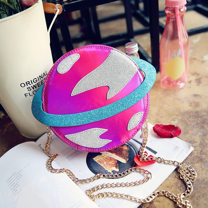 Ivy60044A Korean new creative messenger bag funny planet shoulder bag reflective laser bag diagonal handbag, 2 colors
Ivy60044A Korean new creative messenger bag funny planet shoulder bag reflective laser bag diagonal handbag, 2 colors