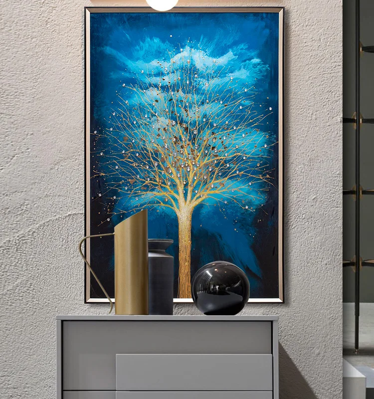 Modern Black Blue Art Crystal Abstract Tree Decorative Wall Painting For Living Room
Modern Black Blue Art Crystal Abstract Tree Decorative Wall Painting For Living Room