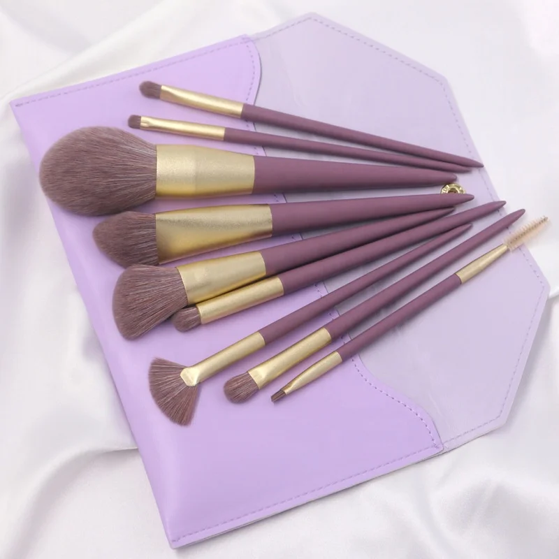 New High Quality 9pcs Purple White Gold Pink Synthetic Hair Fashion Foundation Eyebrow Eyelash Makeup Brushes Set Custom Logo
New High Quality 9pcs Purple White Gold Pink Synthetic Hair Fashion Foundation Eyebrow Eyelash Makeup Brushes Set Custom Logo