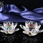 MH-LH002 Rainbow crystal lotus flower for home decoration