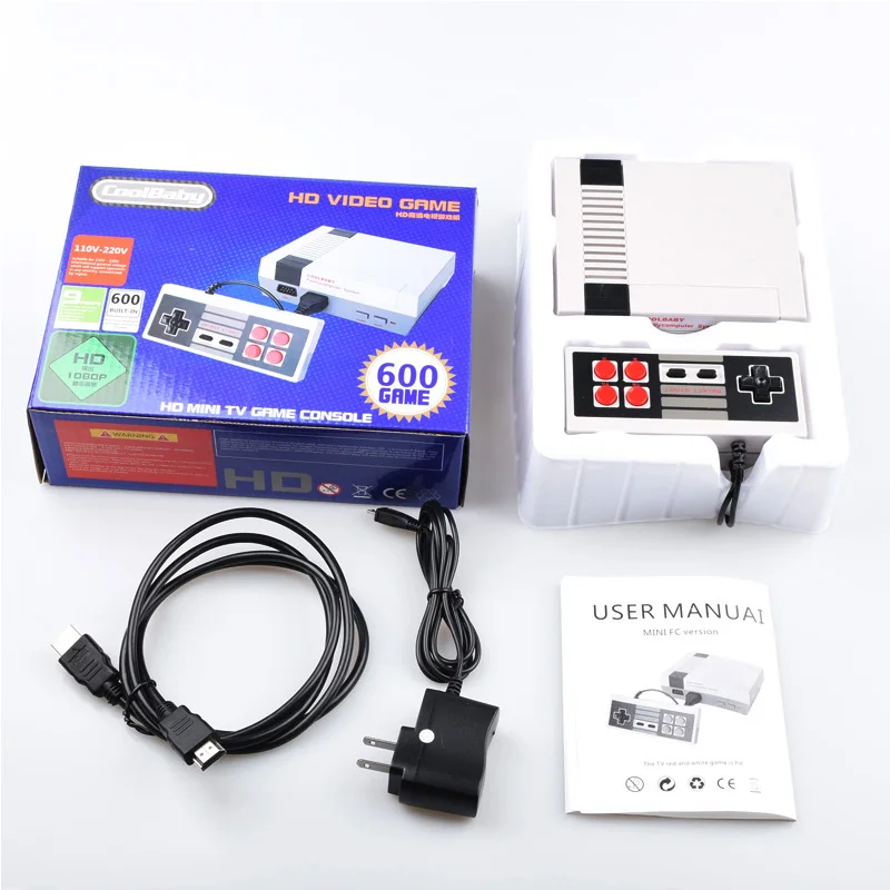 Original HD Video Game Console Box Coolbaby 600 Classic Games Handheld TV Game Player with Two Controllers, Grey
Original HD Video Game Console Box Coolbaby 600 Classic Games Handheld TV Game Player with Two Controllers, Grey