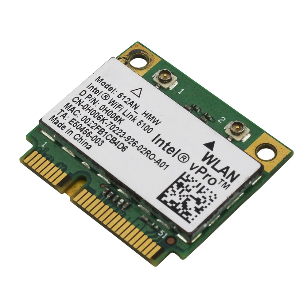 Wireless Card 512an Hmw For Intel Wifi Link 5100 Mini Pci E Card Wlan