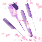 Custom Logo Comb Eco-friendly Plastic Salon Haircomb Rainbow Hair Color Comb