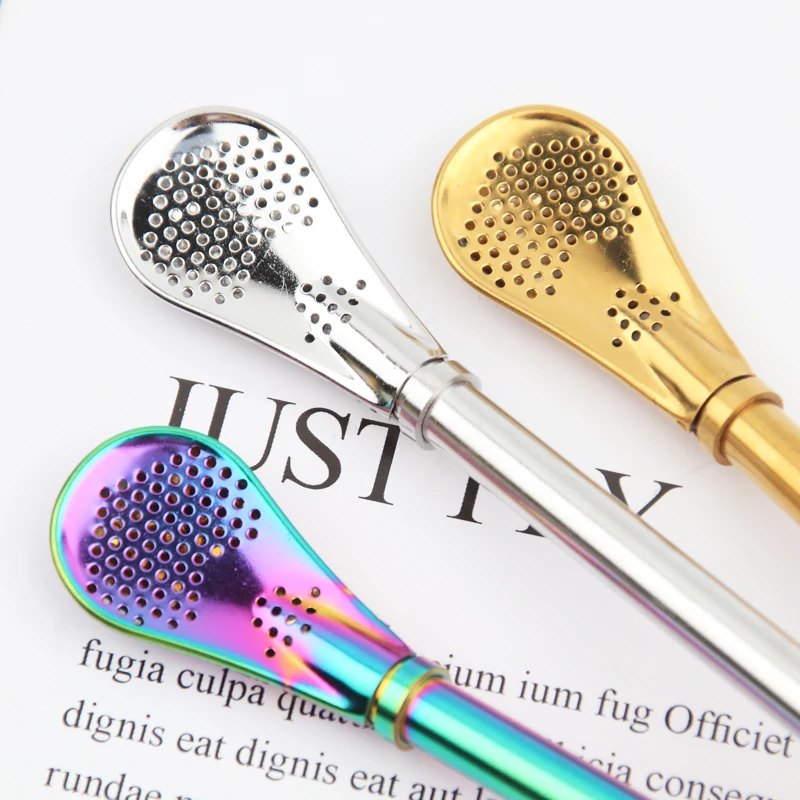 Factory wholesale filter spoon 304 stainless steel food grade metal drinking straws Yerba Mate, Customized color
Factory wholesale filter spoon 304 stainless steel food grade metal drinking straws Yerba Mate, Customized color