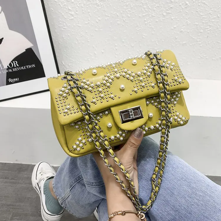 Pearl decoration ladies handbag luxury design 2021 shoulder bag A main hand bags and purse, Multicolor
Pearl decoration ladies handbag luxury design 2021 shoulder bag A main hand bags and purse, Multicolor