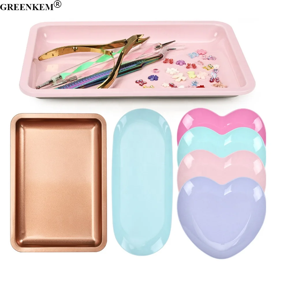 8 Colors Square/Heart/oval Multifunction Durable Stainless Steel cosmetics Tray Nail Desktop Tool Storage Tray
8 Colors Square/Heart/oval Multifunction Durable Stainless Steel cosmetics Tray Nail Desktop Tool Storage Tray
