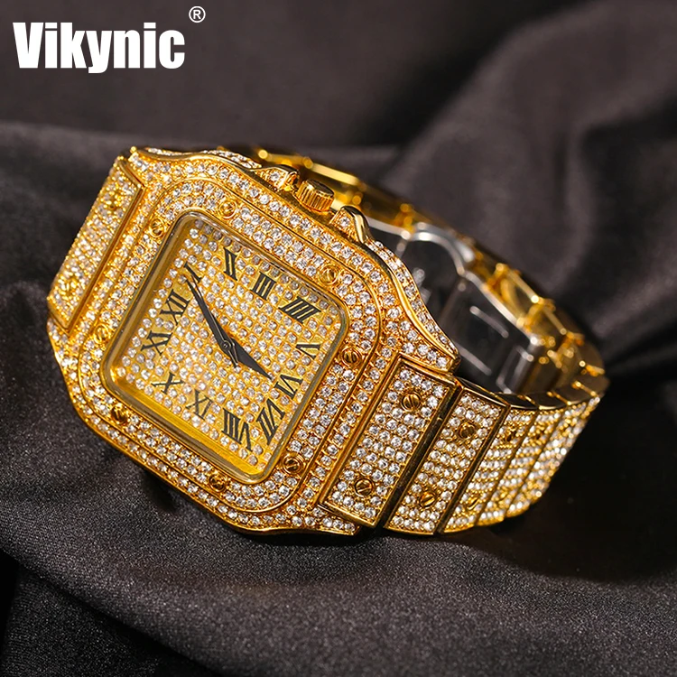 Hip Hop 22K Gold Plated Wrist Watche Micro CZ Stainless Steel Wristband Quartz Watch Men Luxury Iced Out Watch, Gold/silver/rose gold/black
Hip Hop 22K Gold Plated Wrist Watche Micro CZ Stainless Steel Wristband Quartz Watch Men Luxury Iced Out Watch, Gold/silver/rose gold/black