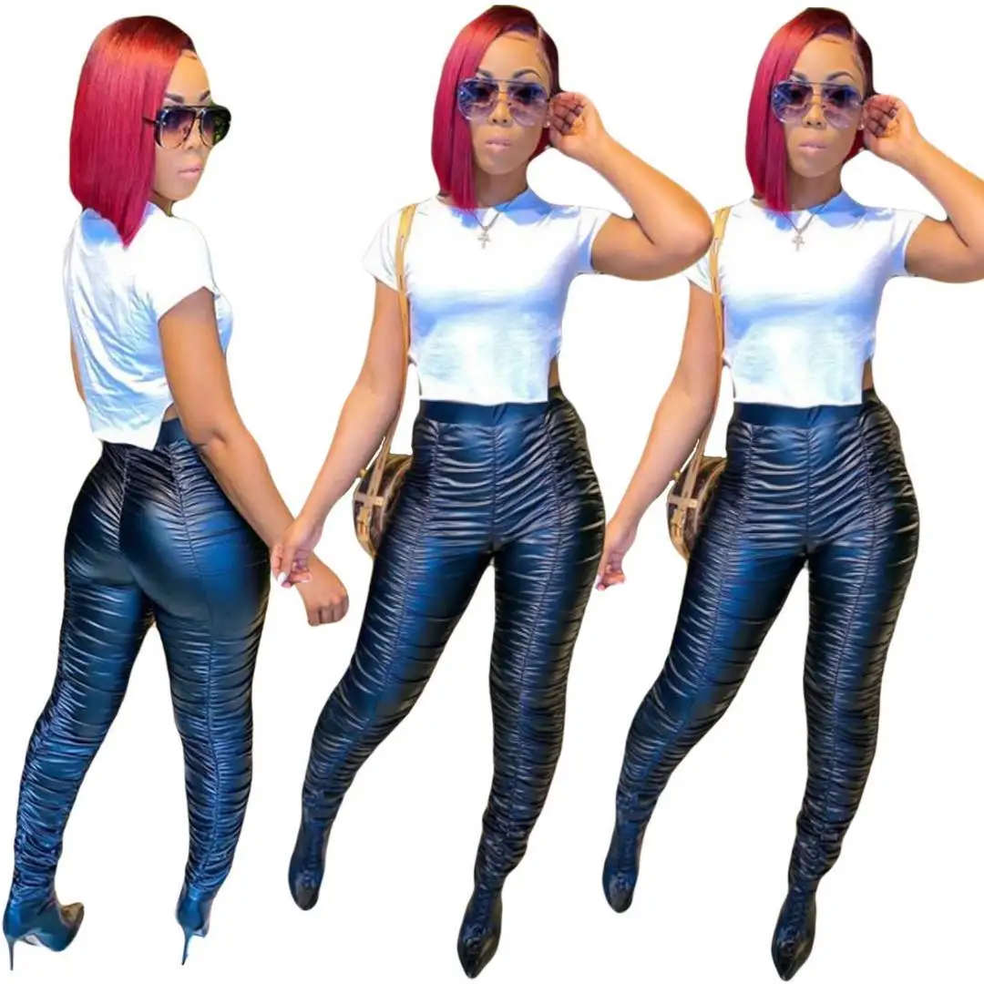 2020 winter clothes hot sale 4xl plus size stacked pants women leather PU trousers sexy skinny pants causal style, As picture
2020 winter clothes hot sale 4xl plus size stacked pants women leather PU trousers sexy skinny pants causal style, As picture