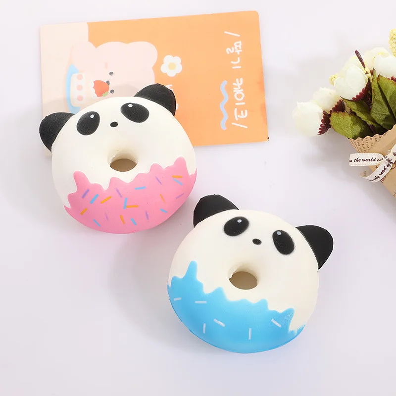 Best Sell Custom Panda Ring Pu Slow Rise Squishy Kawaii Animal Toys Soft Anti-stress Kids Toys Birthday Gifts