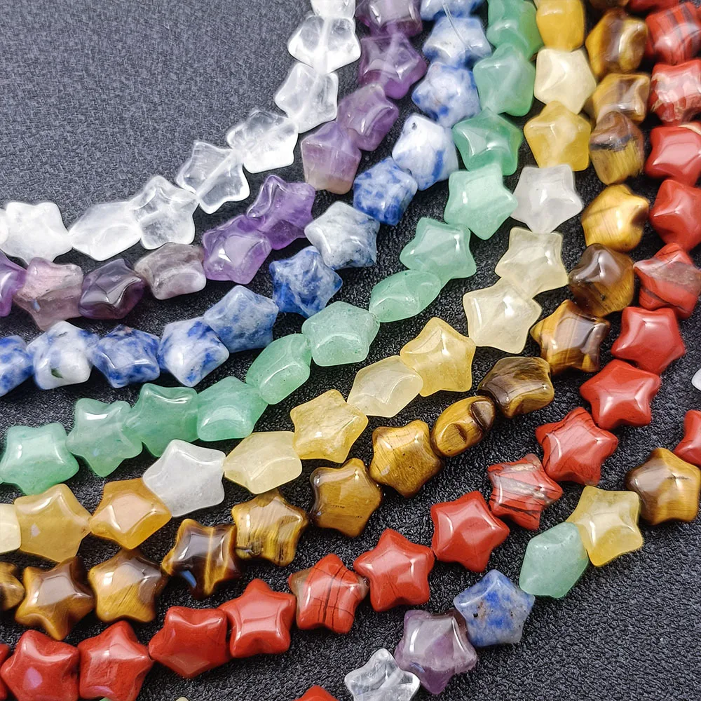 21Pcs Natural Crystal Stone Star Shape Loose Beads Gemstone Handmade DIY Jewelry Making Accessories 10mm
21Pcs Natural Crystal Stone Star Shape Loose Beads Gemstone Handmade DIY Jewelry Making Accessories 10mm