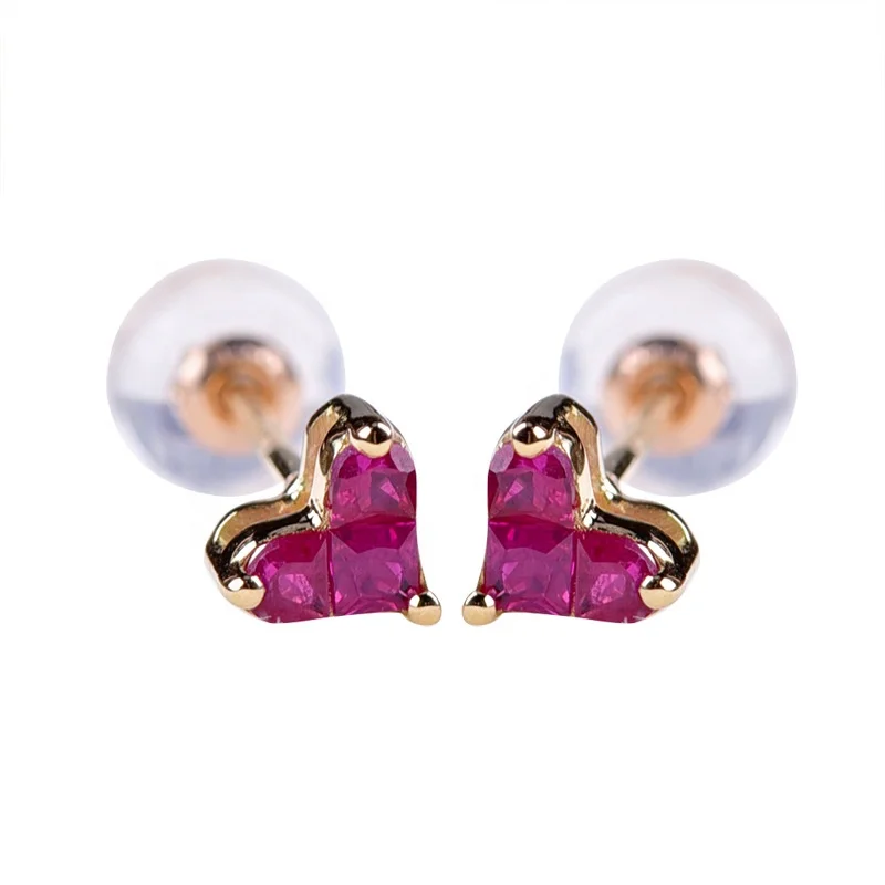 wholesale 18K Yellow Solid Gold Natural Ruby rubi Love Heart Stud Earrings, Yellow gold
wholesale 18K Yellow Solid Gold Natural Ruby rubi Love Heart Stud Earrings, Yellow gold