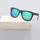 Sun handcrafted rivet decoration aviation laminated wood frame glasses polarized wooden sunglasses