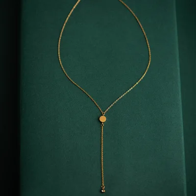 INS Simple Design Jewelry 18K Gold Plated Long Tassel Necklaces Stainless Steel Disc Tassel Necklaces
INS Simple Design Jewelry 18K Gold Plated Long Tassel Necklaces Stainless Steel Disc Tassel Necklaces