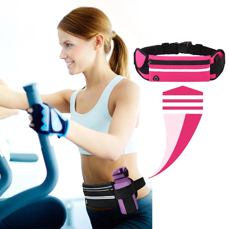 Reflective running belt with bottle holder/gym sports running fanny pack Outdoor Sport waist bag
Reflective running belt with bottle holder/gym sports running fanny pack Outdoor Sport waist bag