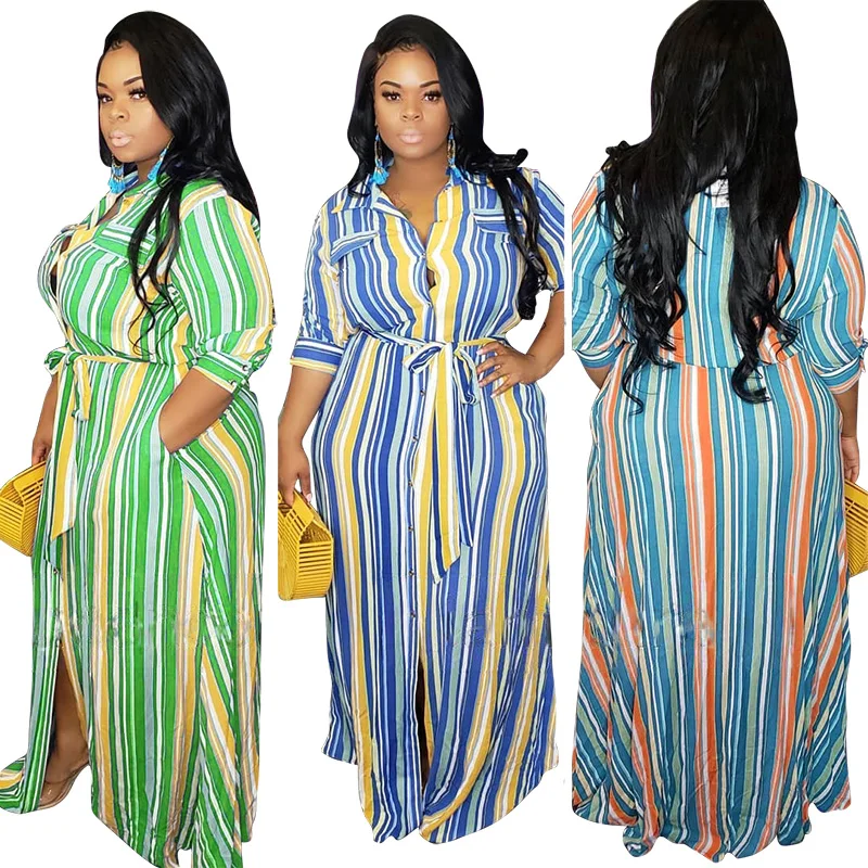 AA0146 2021 Fashion Casual Stripe Shirt Turndown Collar Front Button Down Dress For Women
AA0146 2021 Fashion Casual Stripe Shirt Turndown Collar Front Button Down Dress For Women