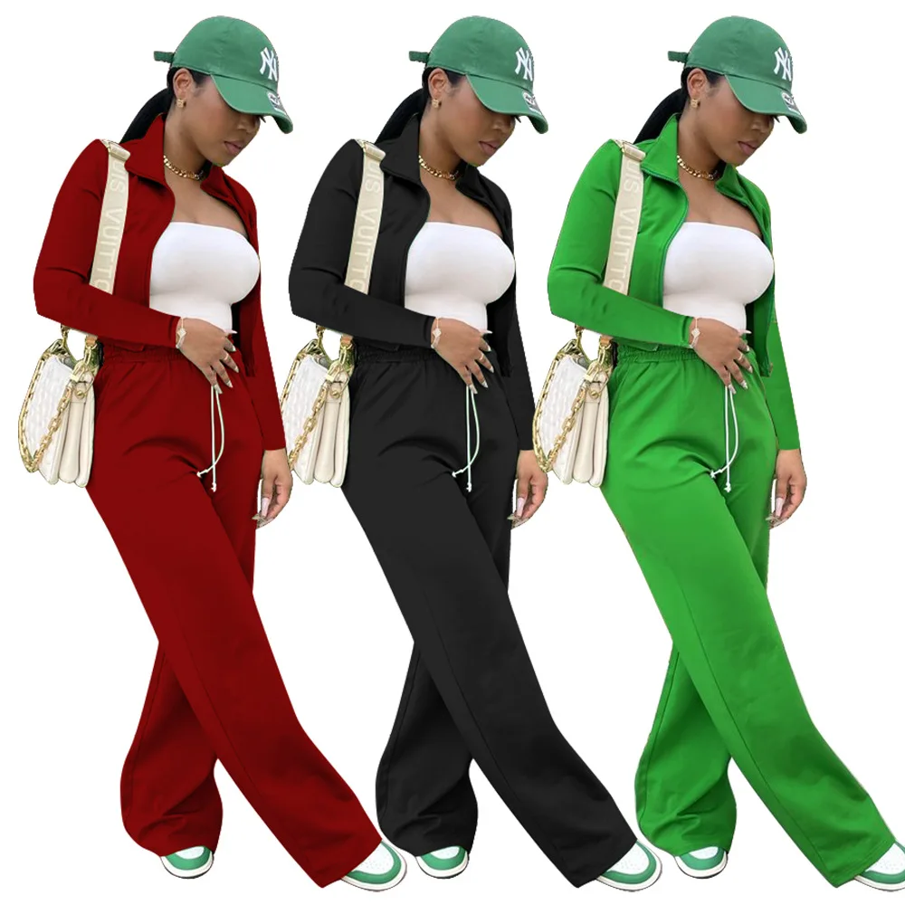 2021 Hot Sale Fall Women Casual Sportswear Set Solid Zip Top With Wide Leg Pants Suit Women Jogger Sweatsuit, Picture
2021 Hot Sale Fall Women Casual Sportswear Set Solid Zip Top With Wide Leg Pants Suit Women Jogger Sweatsuit, Picture