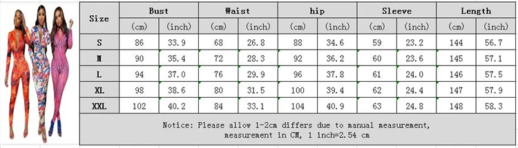 1219M065 new casual net fabric printed Long-sleeved bodycon jumpsuits Rompers High Womens Fashion Clothing