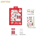 Sticker Tattoo Nail TS125 Custom Christmas Festival Gift Sticker Body Face Temporary Tattoo Nail Sticker