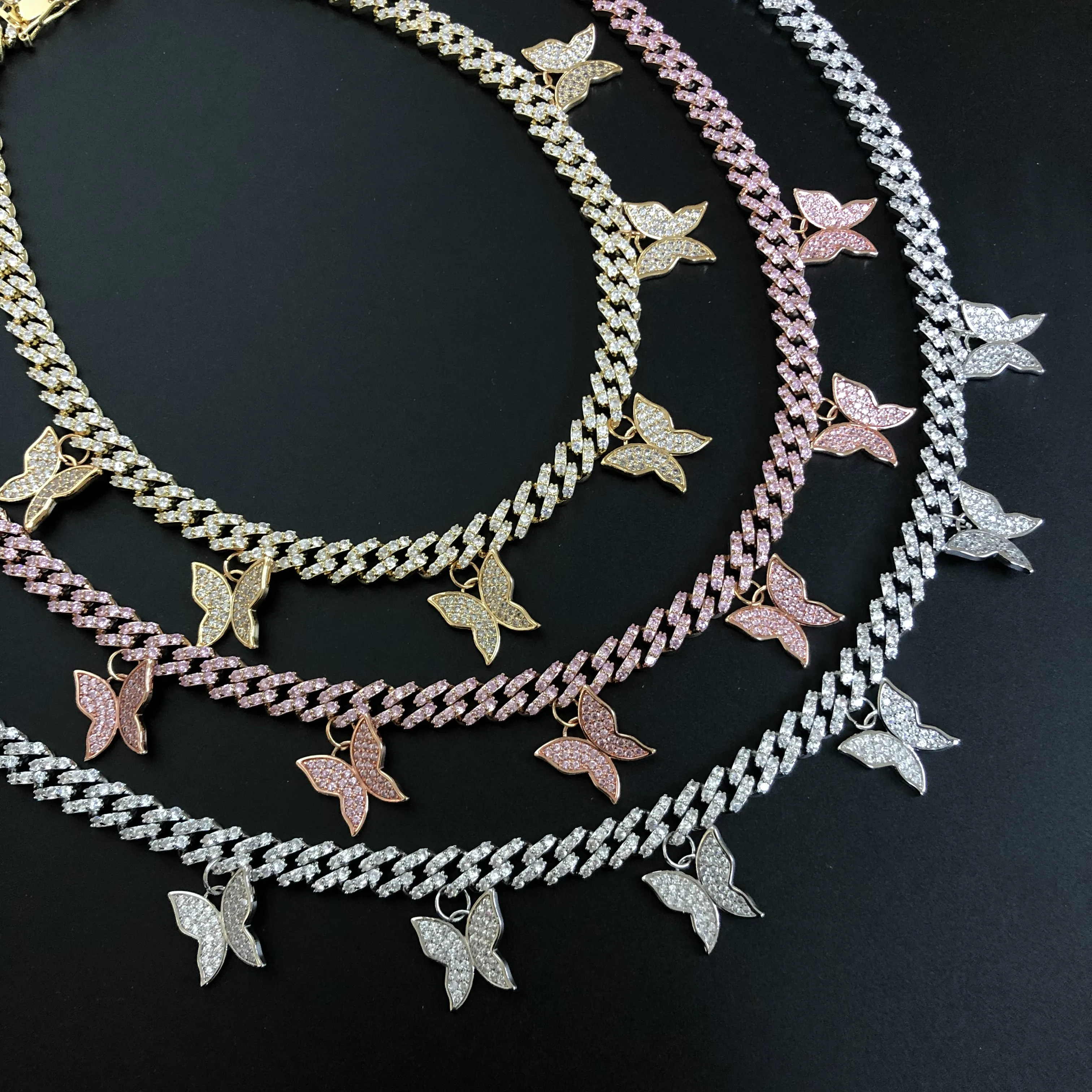 ROMANTIC Fashion Simple Design Gold Plated Cuban Zirconia Chain Pink Butterfly Necklace, Picture
ROMANTIC Fashion Simple Design Gold Plated Cuban Zirconia Chain Pink Butterfly Necklace, Picture