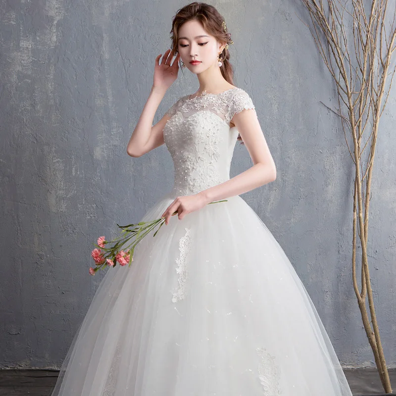 Factory supply newest arrival fall slim body pearls floor-length bridal dresses Korean style wedding dress
Factory supply newest arrival fall slim body pearls floor-length bridal dresses Korean style wedding dress