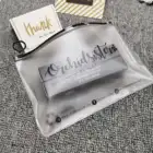 Hot sale resealable biodegradable pe eva PVC plastic bags and Luxury Black Zip With Circle Ring