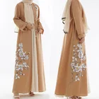 islamic clothing women abaya dubai style fashion plus size muslim coat floral embroidery kimono for women ladies
