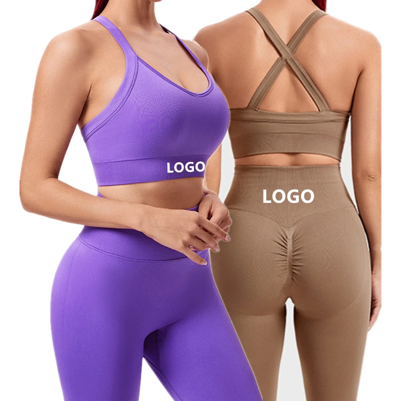 Hot Sale Sportswear Bra And Scrunch Butt Leggings Yoga Set Womens Gym Workout Outfits Seamless 2 Piece Jogger Fitness Wear Sets
Hot Sale Sportswear Bra And Scrunch Butt Leggings Yoga Set Womens Gym Workout Outfits Seamless 2 Piece Jogger Fitness Wear Sets
