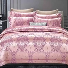 100% Poly jacquard fabric for bedding, bedding fabric jacquard brocade fabric set wholesale