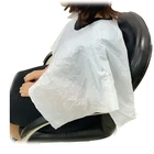 Disposal Plastic Custom Hairdressing White Hair Salon Barber Disposable Cutting Cape