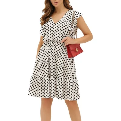 New European and American women's dresses for summer Poly dot round neck sleeveless elegant dress, 1 color
New European and American women's dresses for summer Poly dot round neck sleeveless elegant dress, 1 color