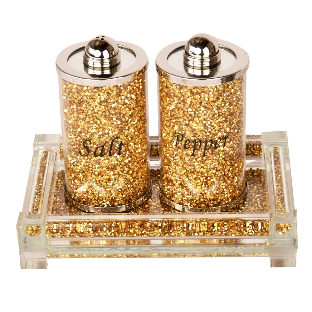 Unique Collection to Your Kitchen Decore Diamond Crushed Crystal Filled Set of Salt Pepper Storage CANISTERS, Clear
Unique Collection to Your Kitchen Decore Diamond Crushed Crystal Filled Set of Salt Pepper Storage CANISTERS, Clear