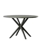 Black Table Dining Table Solid Wood Round Black Antique Modern Dining Table For4 Person