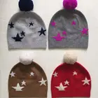 WINTER KNITTED BEANIE HAT in 100% CASHMERE JACQUARD for WOMEN'S