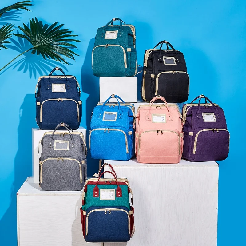 hot sale multifunctional USB Folding Mummy backpack travel diaper baby bed bags, Customized colors
hot sale multifunctional USB Folding Mummy backpack travel diaper baby bed bags, Customized colors