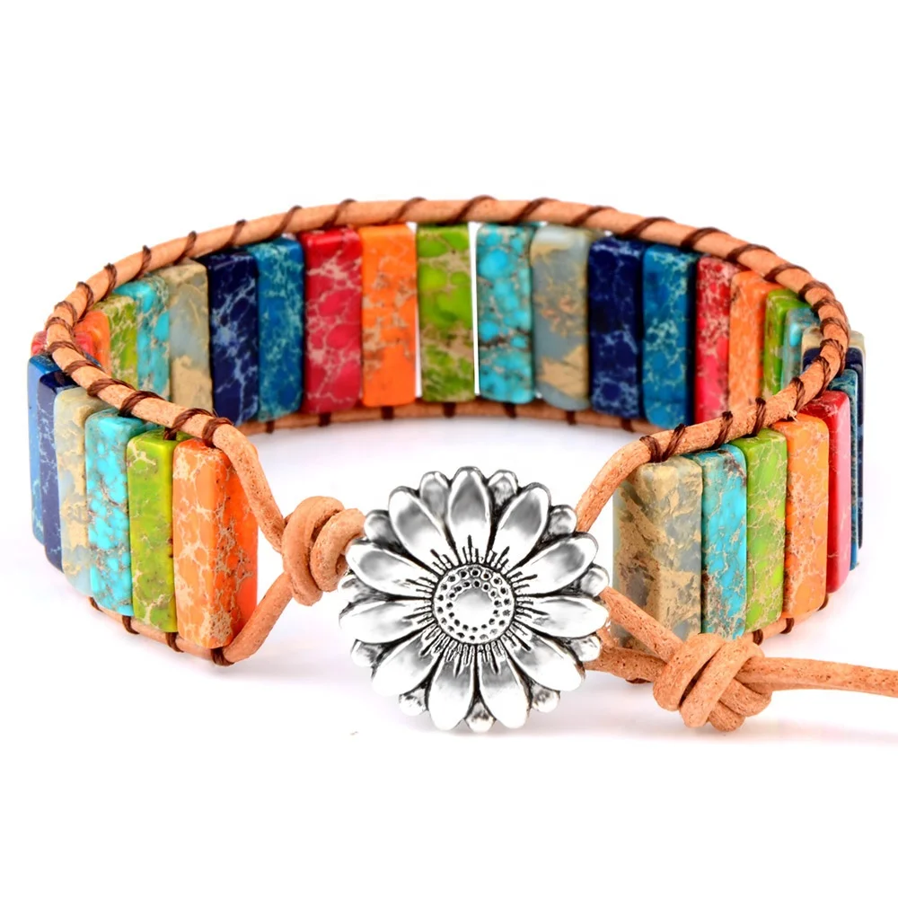 Wholesale Square Snap Button Beads Leather Barided Genuine Stone Yoga Chakra Bracelet
Wholesale Square Snap Button Beads Leather Barided Genuine Stone Yoga Chakra Bracelet