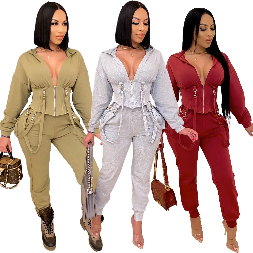 Foma XM6118 Newest arrival spring sexy slim joggers sweatpants and hoodie set for women, As pictures
Foma XM6118 Newest arrival spring sexy slim joggers sweatpants and hoodie set for women, As pictures