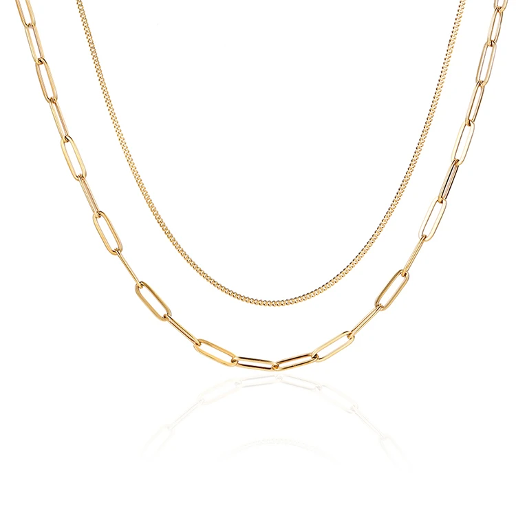 Fashionable Simple Exquisite Layered Stainless Steel Handmade Rectangular Chain Long Necklace for women
Fashionable Simple Exquisite Layered Stainless Steel Handmade Rectangular Chain Long Necklace for women