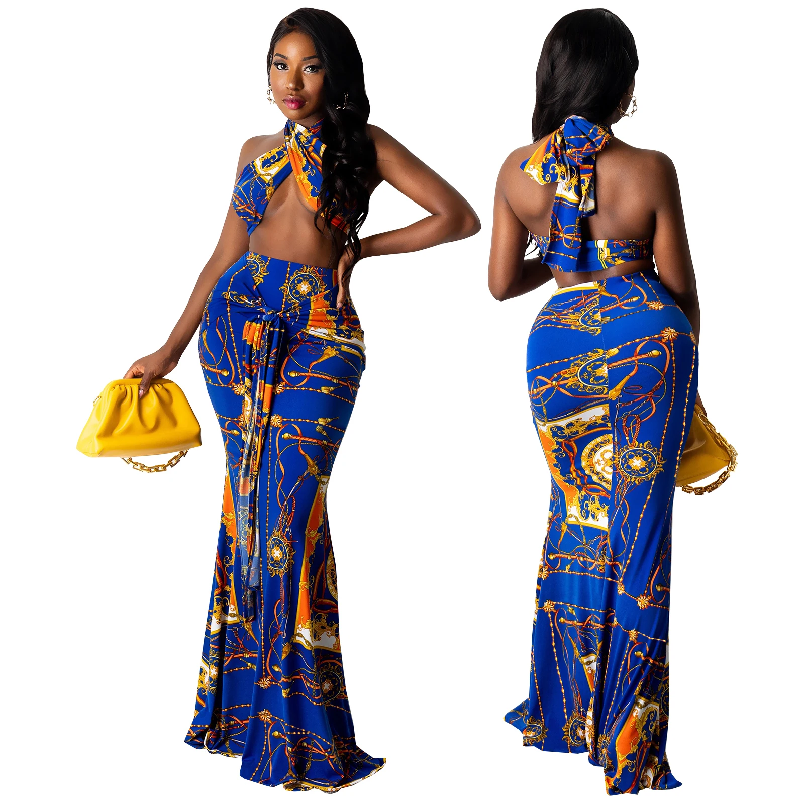 backless long hanging neck two piece skirt set fast delivery women two piece skirt outfits
backless long hanging neck two piece skirt set fast delivery women two piece skirt outfits