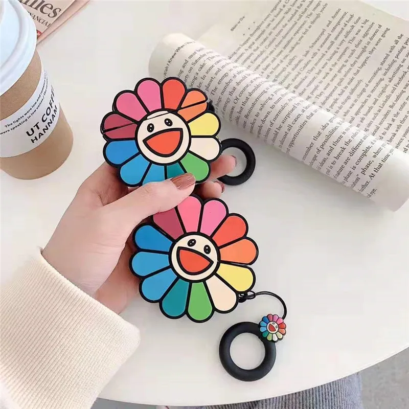 For Airpods Pro 1 2 Cute Fashion Sunshine Smile Flower Headset Cases Wireless Earphone Cover, Colorful
For Airpods Pro 1 2 Cute Fashion Sunshine Smile Flower Headset Cases Wireless Earphone Cover, Colorful