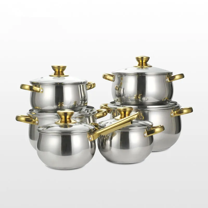 Household High Mirror Polishing 304 Stainless Steel Multi-functional Cooking Pot Milk Pot Cookware Kitchenware Cookware Set 
Household High Mirror Polishing 304 Stainless Steel Multi-functional Cooking Pot Milk Pot Cookware Kitchenware Cookware Set