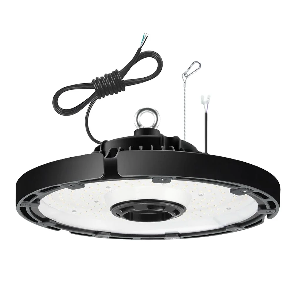 

dimmable highbay DLC listed LED Warehouse industry light IP65 100W 150W 200W 240W 300W UFO High Bay Light 5 Years Warranty