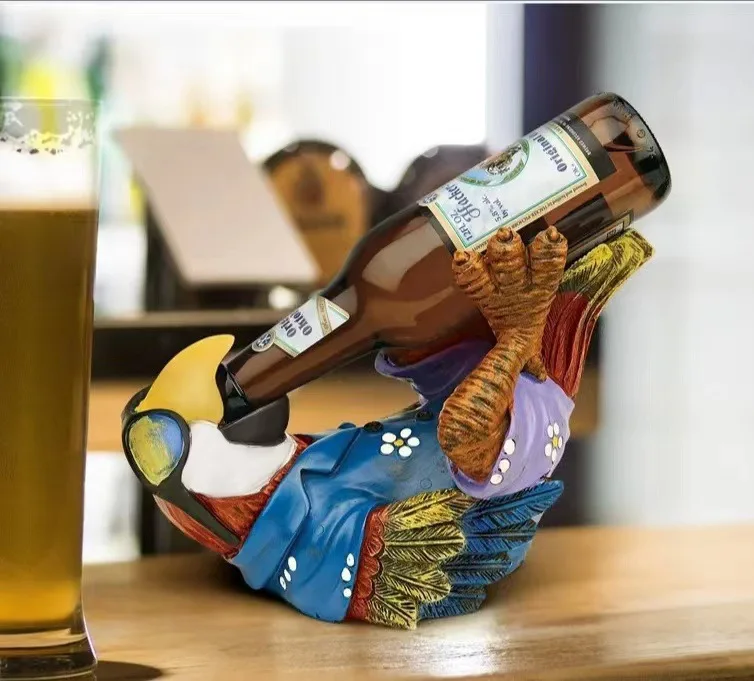 D137 Creative resin animal Parrot Statue Indoor Beer Display Rack wine bottle holder and Stands Home Tabletop Decoration
D137 Creative resin animal Parrot Statue Indoor Beer Display Rack wine bottle holder and Stands Home Tabletop Decoration