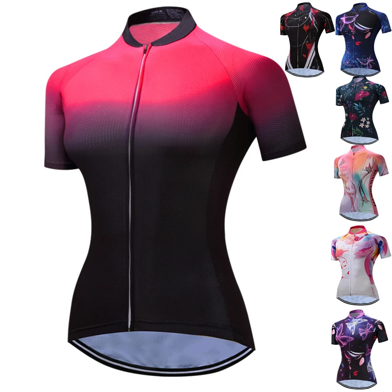 Wholesale Custom Short Sleeve Bike Shirt Top MTB Bicycle Clothing Lady Pink Red Women's Cycling Jersey Sportswear Ropa Bicicleta
Wholesale Custom Short Sleeve Bike Shirt Top MTB Bicycle Clothing Lady Pink Red Women's Cycling Jersey Sportswear Ropa Bicicleta