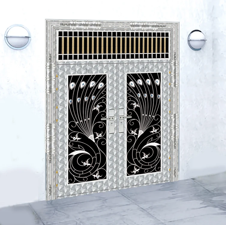 New Design Stainless Steel Grill Main Door Design Iron Skin Front Door Buy Stainless Steel Grill Main Door Design Iron Skin Front Door Iron Skin