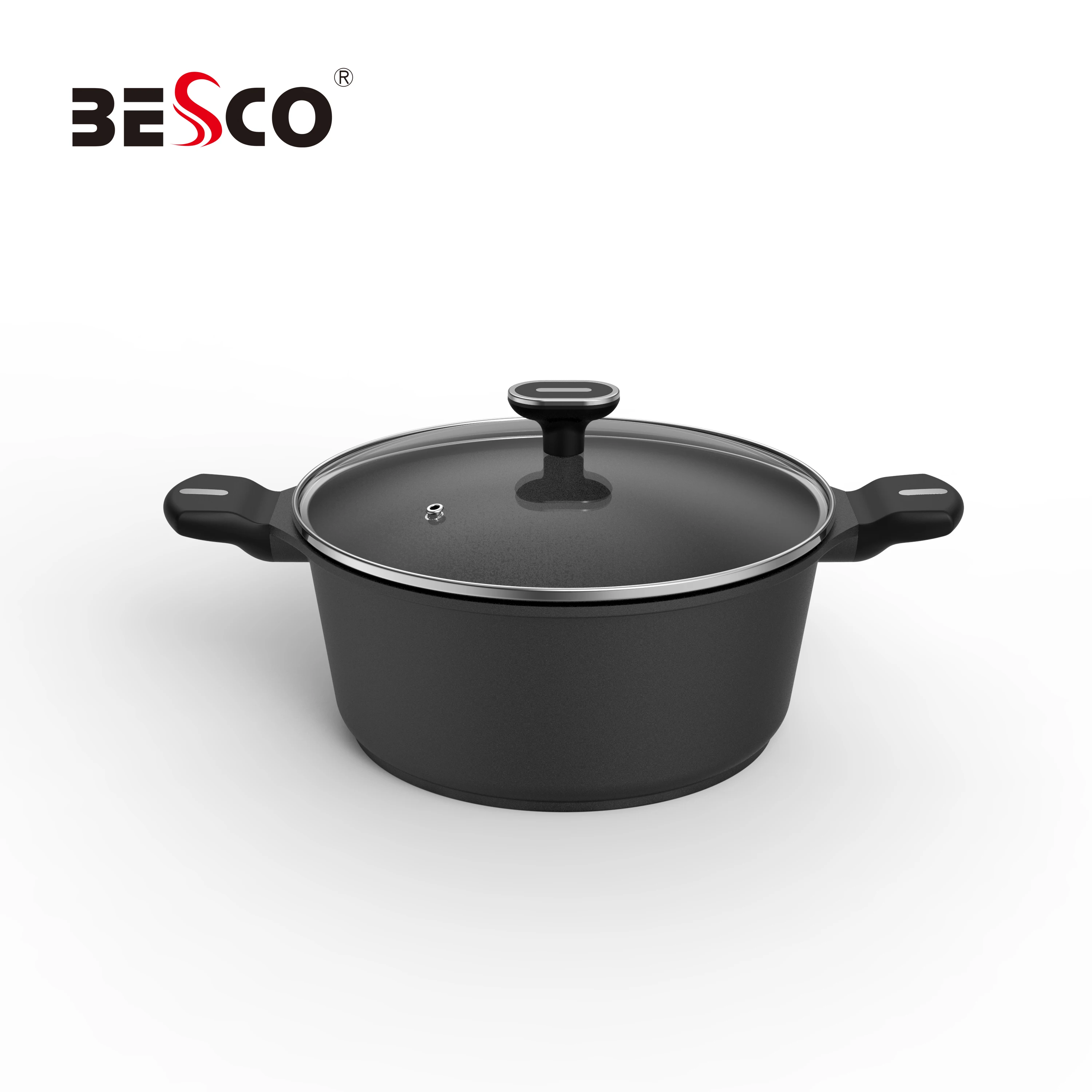 Non stick stewing pot with induction base 28cm stock pot with softgrip handles casserole with clear glass lid
Non stick stewing pot with induction base 28cm stock pot with softgrip handles casserole with clear glass lid