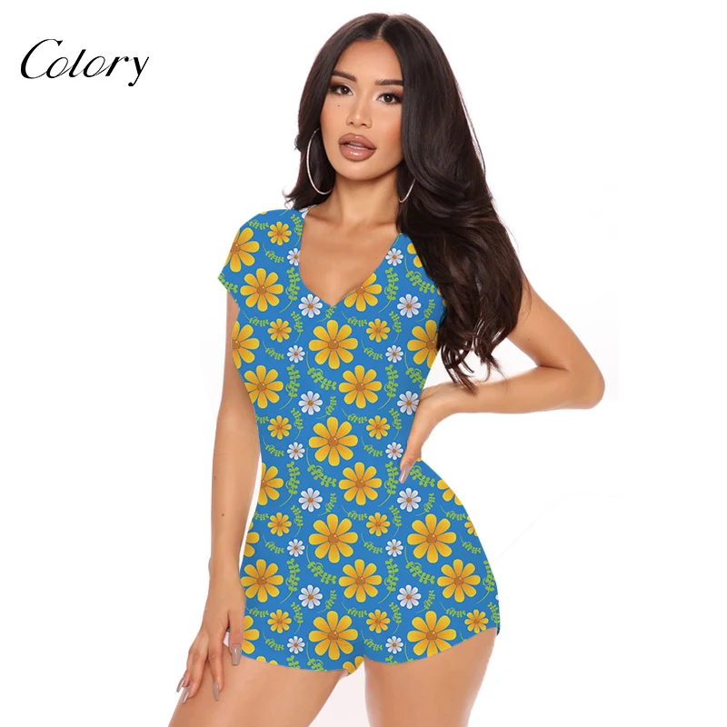 Colory Designer Jumpsuits For Ladies Long Sleeve Nighty Design Flower Printed, Picture shows 
Colory Designer Jumpsuits For Ladies Long Sleeve Nighty Design Flower Printed, Picture shows